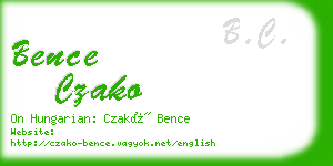 bence czako business card